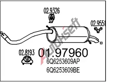 MTS Zadn tlumi vfuku MTS 01.97960, 01.97960