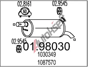 MTS Zadn tlumi vfuku MTS 01.98030, 01.98030