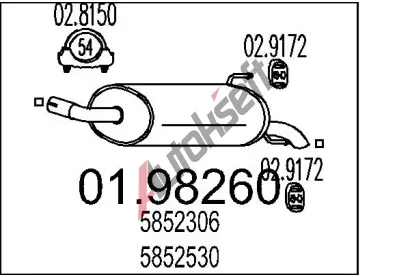 MTS Zadn tlumi vfuku MTS 01.98260, 01.98260
