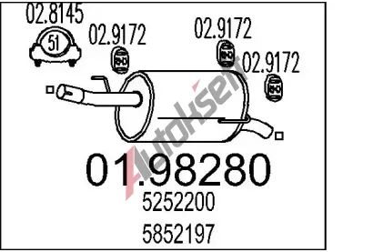MTS Zadn tlumi vfuku MTS 01.98280, 01.98280