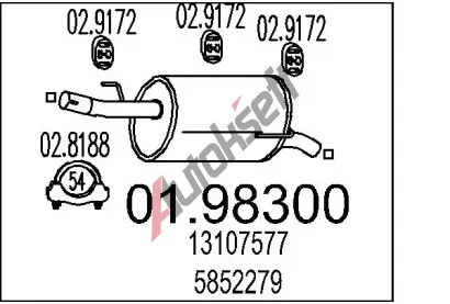 MTS Zadn tlumi vfuku MTS 01.98300, 01.98300