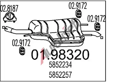 MTS Zadn tlumi vfuku MTS 01.98320, 01.98320