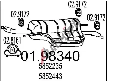 MTS Zadn tlumi vfuku MTS 01.98340, 01.98340