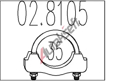 MTS Spojovac trubky vfukovho systmu MTS 02.8105, 02.8105