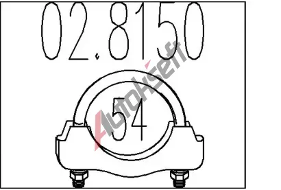 MTS Spojovac trubky vfukovho systmu MTS 02.8150, 02.8150