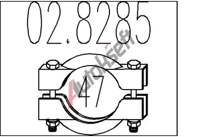 MTS Spojovac trubky vfukovho systmu MTS 02.8285, 02.8285