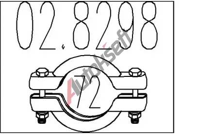 MTS Spojovac trubky vfukovho systmu MTS 02.8298, 02.8298