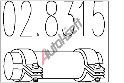 MTS Spojovac trubky vfukovho systmu MTS 02.8315, 02.8315