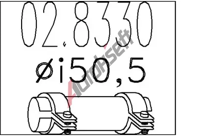 MTS Spojovac trubky vfukovho systmu MTS 02.8330, 02.8330