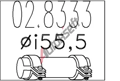 MTS Spojovac trubky vfukovho systmu MTS 02.8333, 02.8333