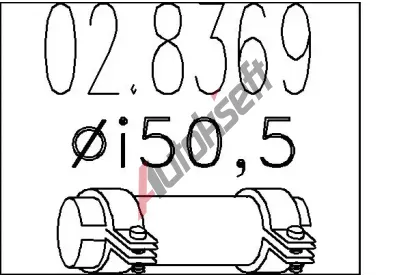 MTS Spojovac trubky vfukovho systmu MTS 02.8369, 02.8369
