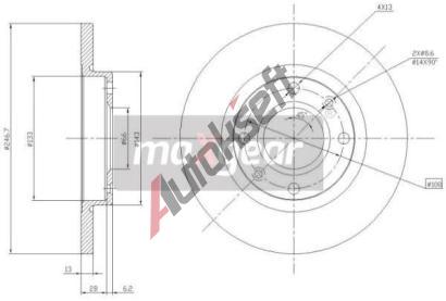 MAXGEAR Brzdov kotou - 247 mm MXG 19-0790, 19-0790