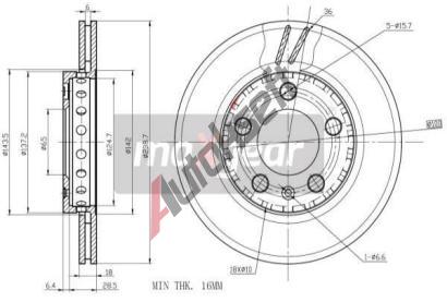 MAXGEAR Brzdov kotou - 239 mm MXG 19-0821, 19-0821