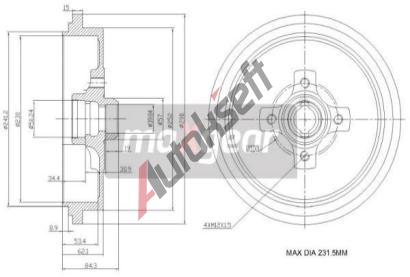 MAXGEAR Brzdov buben MXG 19-0835, 19-0835