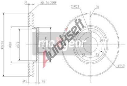 MAXGEAR Brzdov kotou - 280 mm MXG 19-0951, 19-0951