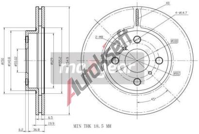 MAXGEAR Brzdov kotou - 255 mm MXG 19-0970, 19-0970