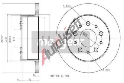 MAXGEAR Brzdov kotou - 280 mm MXG 19-0993, 19-0993