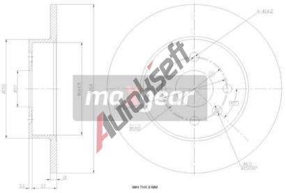 MAXGEAR Brzdov kotou - 264 mm MXG 19-1020, 19-1020