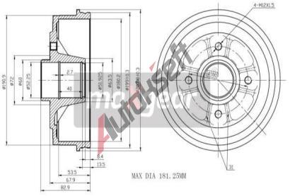 MAXGEAR Brzdov buben MXG 19-1030, 19-1030