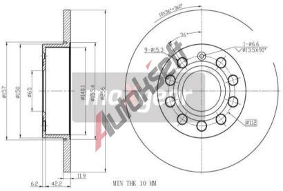 MAXGEAR Brzdov kotou - 260 mm MXG 19-1058, 19-1058