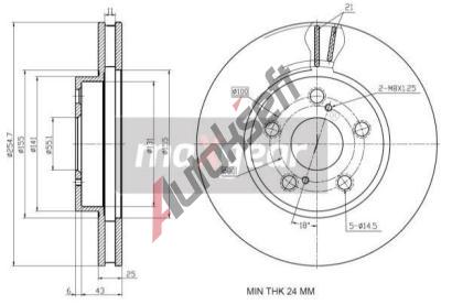 MAXGEAR Brzdov kotou - 255 mm MXG 19-1243, 19-1243