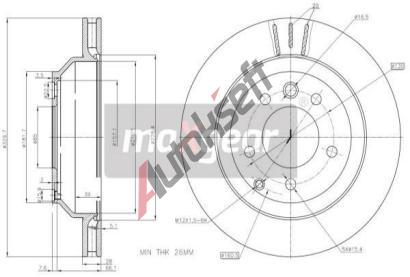 MAXGEAR Brzdov kotou - 330 mm MXG 19-1833, 19-1833