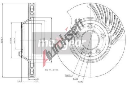 MAXGEAR Brzdov kotou - 350 mm MXG 19-1837, 19-1837