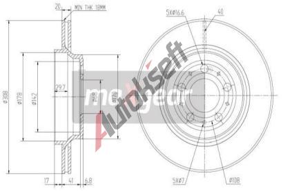 MAXGEAR Brzdov kotou - 308 mm MXG 19-1839, 19-1839