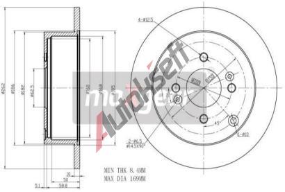 MAXGEAR Brzdov kotou - 262 mm MXG 19-1842, 19-1842