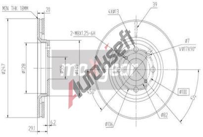 MAXGEAR Brzdov kotou - 247 mm MXG 19-1844, 19-1844