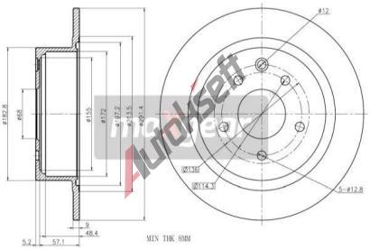 MAXGEAR Brzdov kotou - 292 mm MXG 19-1851, 19-1851