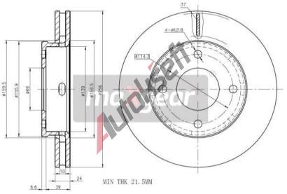 MAXGEAR Brzdov kotou - 256 mm MXG 19-1857, 19-1857