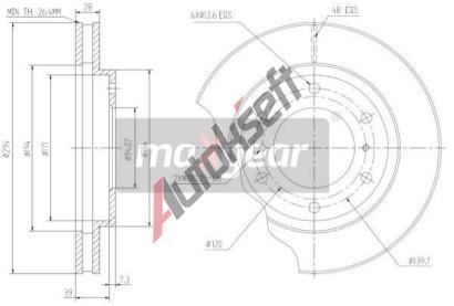 MAXGEAR Brzdov kotou - 294 mm MXG 19-1858, 19-1858
