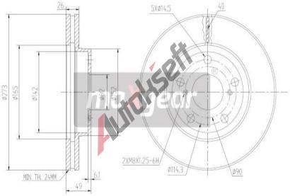 MAXGEAR Brzdov kotou - 273 mm MXG 19-1867, 19-1867