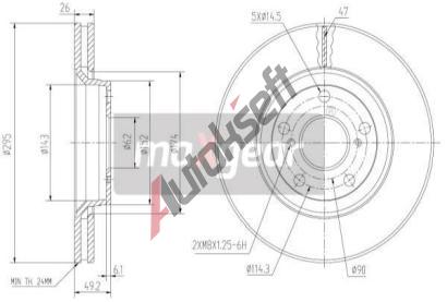 MAXGEAR Brzdov kotou - 295 mm MXG 19-1868, 19-1868