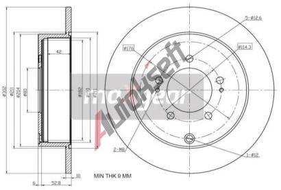MAXGEAR Brzdov kotou - 302 mm MXG 19-1933, 19-1933