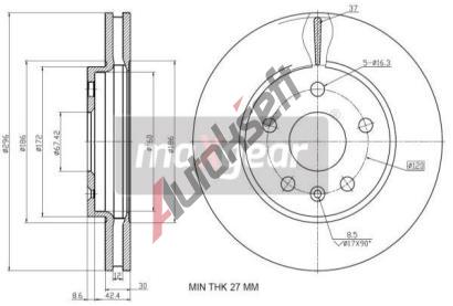 MAXGEAR Brzdov kotou - 296 mm MXG 19-1935, 19-1935