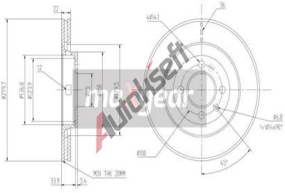 MAXGEAR Brzdov kotou - 280 mm MXG 19-1945, 19-1945