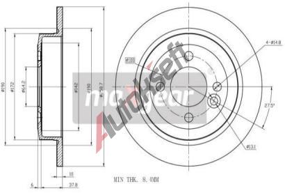 MAXGEAR Brzdov kotou - 259 mm MXG 19-1957, 19-1957