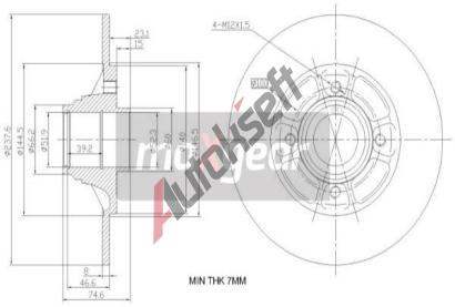 MAXGEAR Brzdov kotou s loiskem - 237 mm MXG 19-1972, 19-1972