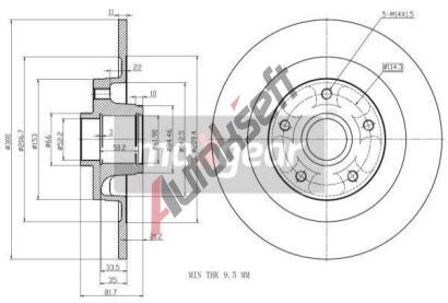 MAXGEAR Brzdov kotou - 300 mm MXG 19-1976, 19-1976