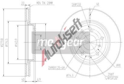 MAXGEAR Brzdov kotou - 280 mm MXG 19-2003, 19-2003