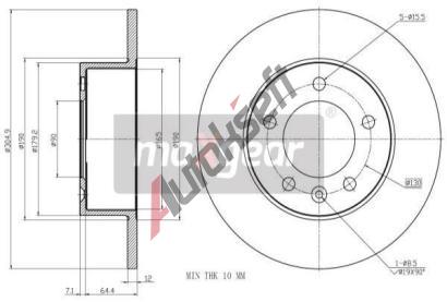 MAXGEAR Brzdov kotou - 305 mm MXG 19-2010, 19-2010