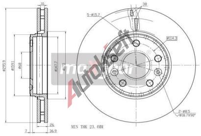 MAXGEAR Brzdov kotou - 296 mm MXG 19-2013, 19-2013