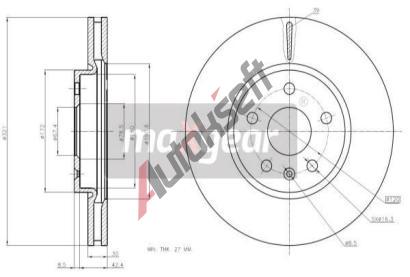 MAXGEAR Brzdov kotou - 321 mm MXG 19-2019, 19-2019