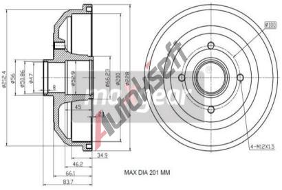 MAXGEAR Brzdov buben MXG 19-2180, 19-2180