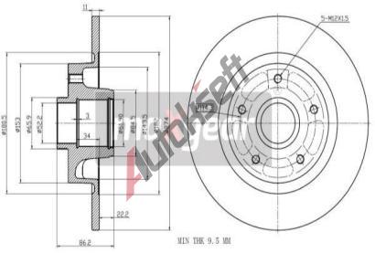 MAXGEAR Brzdov kotou s loiskem - 274 mm MXG 19-2243, 19-2243