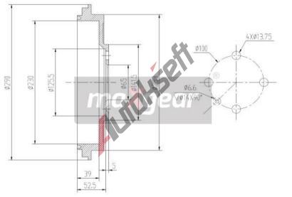 MAXGEAR Brzdov buben MXG 19-2245, 19-2245