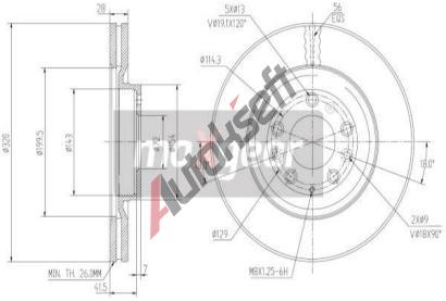 MAXGEAR Brzdov kotou - 320 mm MXG 19-2247, 19-2247