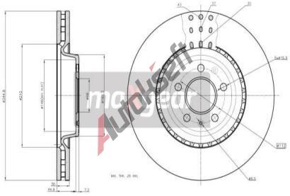 MAXGEAR Brzdov kotou - 345 mm MXG 19-2251, 19-2251
